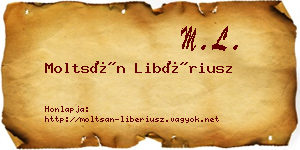 Moltsán Libériusz névjegykártya